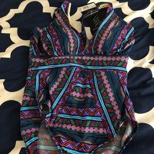 NWT Miraclesuit, size 12.   Purple/black